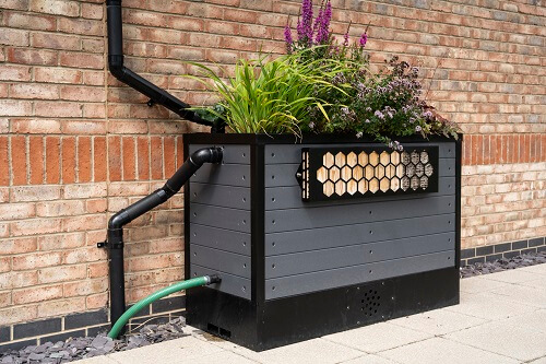 BioScapes SuDS planter in situ