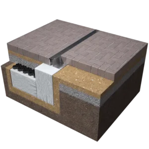 permeable paving supported by hydrorock aquifer blocks for stormwater attenuation