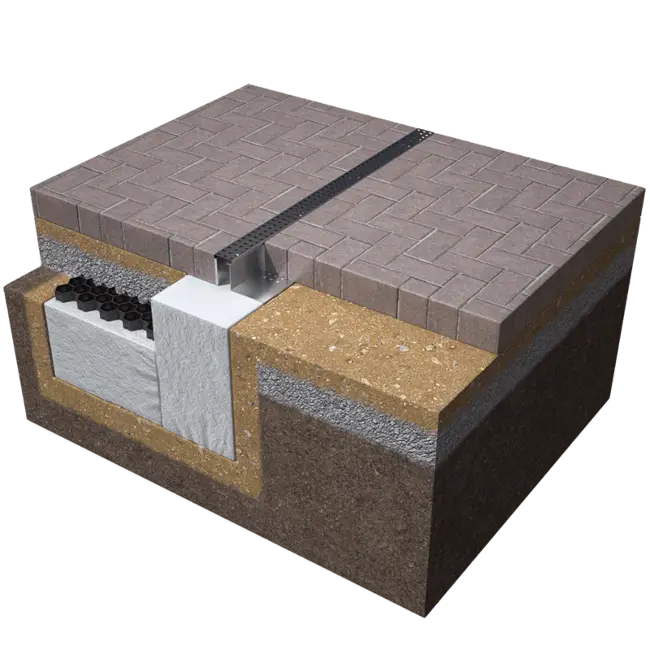 permeable paving supported by hydrorock aquifer blocks for stormwater attenuation