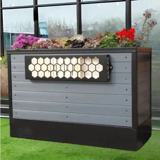 SuDS Planter with modern glass fronted house - square