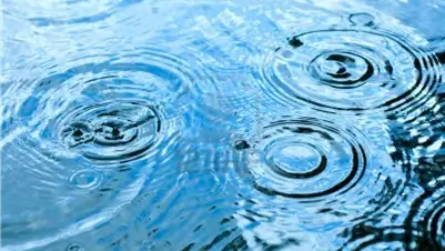 Water with reflection and drops