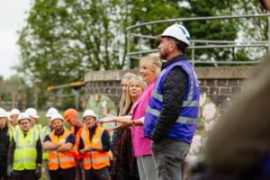 DIY SOS Beverly Nick Knowles and Centre manager