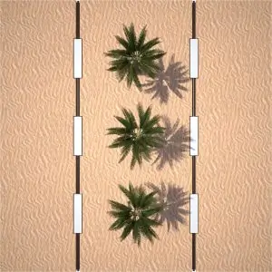 Hydrorock - In parallel, with two elements per tree and directly connected to a main/secondary pipe